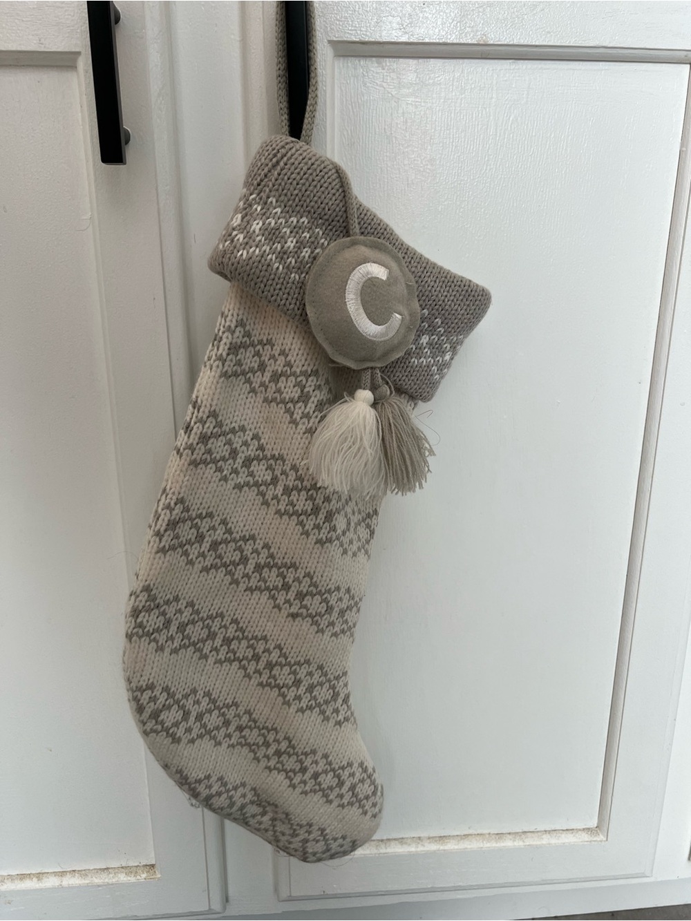 Christmas Stocking with C initial